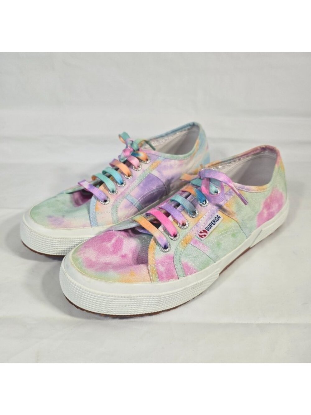 Superga Sneakers Tie Dye Sneakers Rainbow Pastel Women Size 8.5 Casual